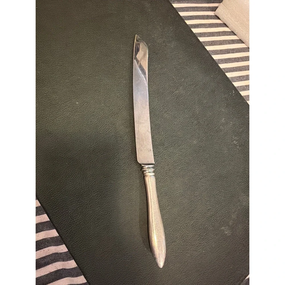 Gorham Sterling Silver Handle Steak Knife Serrated Stainless Blade Vintage 1964
